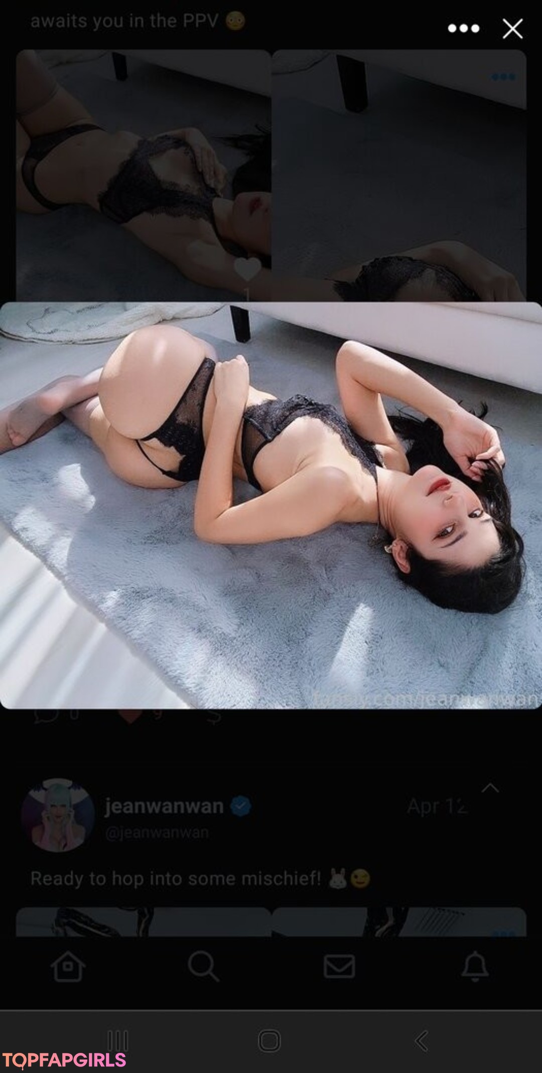 Nahá fotka uniklých OnlyFans od Jeanwanwan #3084