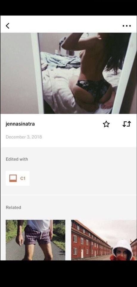 Nahá fotka uniklých OnlyFans od Jenna Sinatra