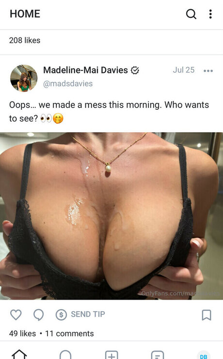 Nahá fotka uniklých OnlyFans od Maddie Davies