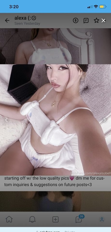 Nahá fotka uniklých OnlyFans od Alexaisobell