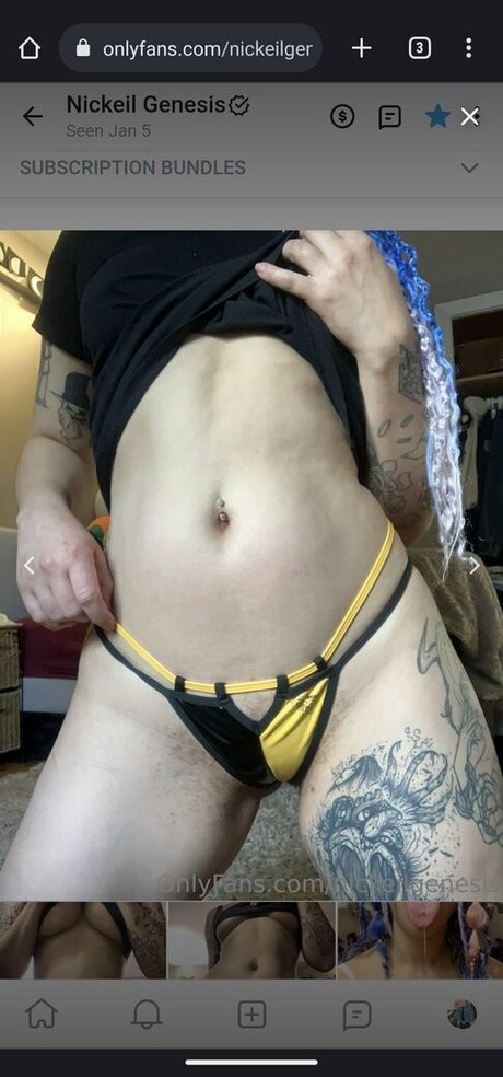 Nahá fotka uniklých OnlyFans od Nickeil Genesis