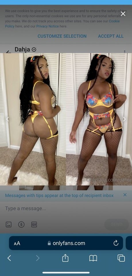 Foto desnuda filtrada de OnlyFans de Dahja